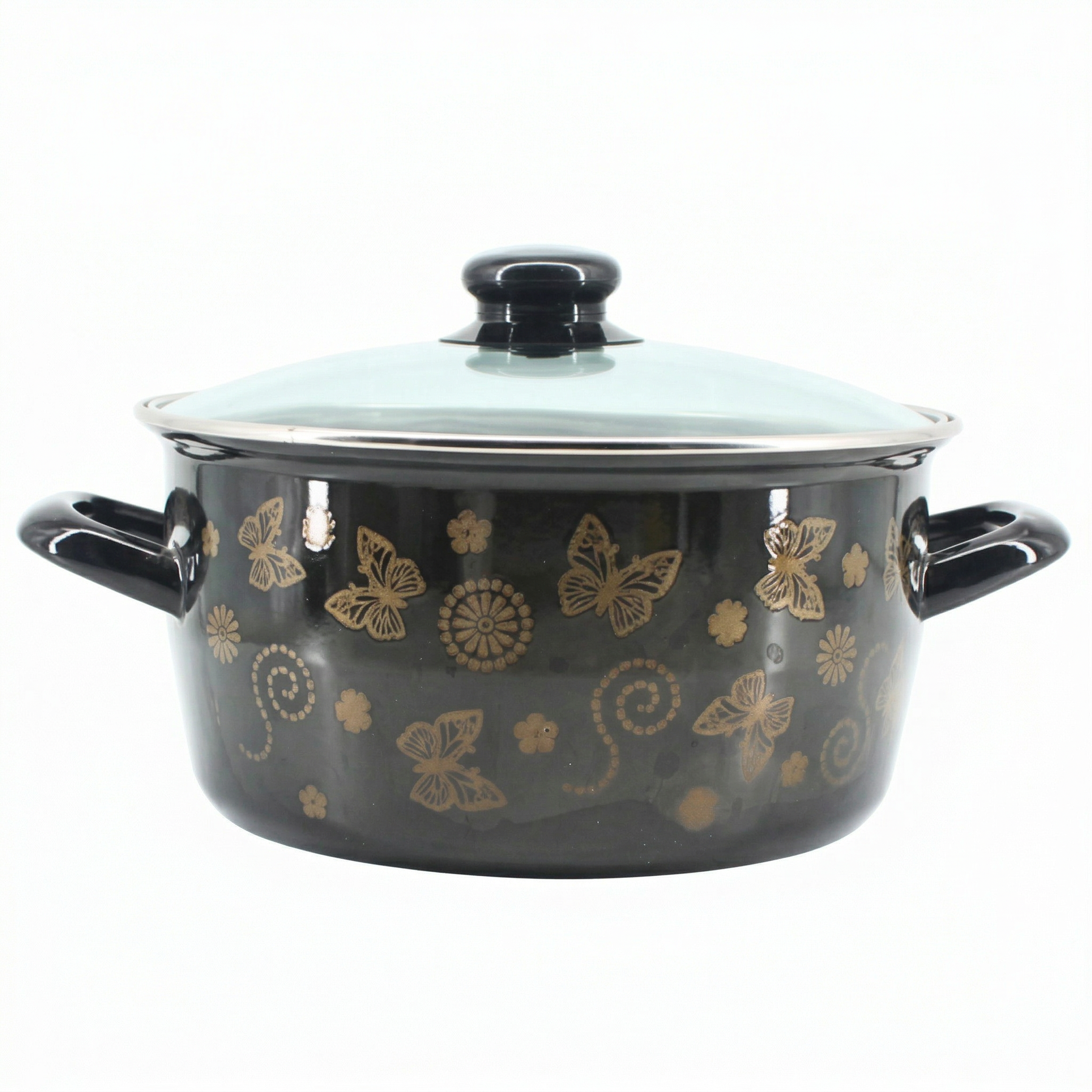Dual Handle Fryer Pot with Steel Mesh & Lid  12" x 4.75" x 9"