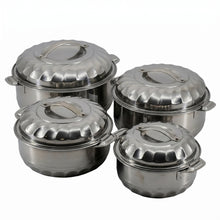 Set of 4 Stainless Steel Casserole Hot Pot - Thermal Food Warmer - S/M/L/XL