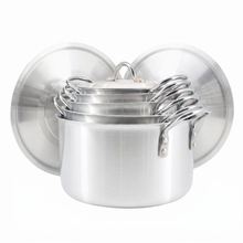 Stainless Steel Dual Handle Stock Pots 5 Pcs Set - XS/S/M/L/XL