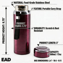 Premium Thermal Water Flask 1.0L - Dark Purple Vacuum Insulated