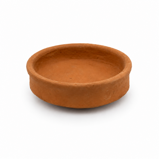 Traditional Yemeni Clay Serving Bowl, Small 6.75 Inch