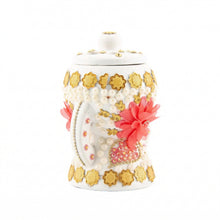 Small White-Gold Traditional Clay Incense Burner - Pink Design