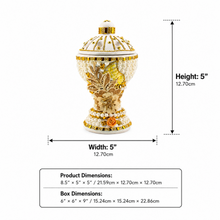 Large White-Gold Traditional Clay Incense Burner - Beige Design