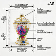 Large White-Gold Traditional Clay Incense Burner - Multi Color Design