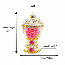 Large White-Gold Traditional Clay Incense Burner - Pink Flower
