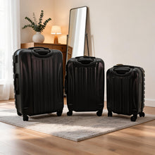 Legan Hard Shell Spinner Luggage Set - 3-Piece Travel Suitcase Collection with 360� Wheels - Black