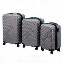Legan Hard Shell Spinner Luggage Set - 3-Piece Travel Suitcase Collection with 360 Wheels - Gray