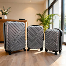 Legan Hard Shell Spinner Luggage Set - 3-Piece Travel Suitcase Collection with 360 Wheels - Gray