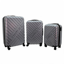 Legan Hard Shell Spinner Luggage Set - 3-Piece Travel Suitcase Collection with 360 Wheels - Gray