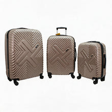 Legan Hard Shell Spinner Luggage Set - 3-Piece Travel Suitcase Collection with 360 Degree Wheels - Gold