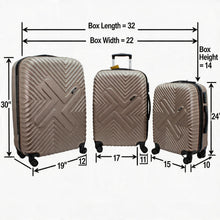 Legan Hard Shell Spinner Luggage Set - 3-Piece Travel Suitcase Collection with 360 Degree Wheels - Gold