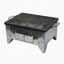 Portable Metal Charcoal Grill with Mesh Grate - Compact Tabletop BBQ Stove