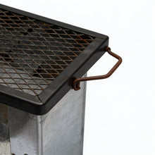 Portable Metal Charcoal Grill with Mesh Grate - Compact Tabletop BBQ Stove