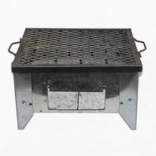 Portable Metal Charcoal Grill with Mesh Grate - Compact Tabletop BBQ Stove