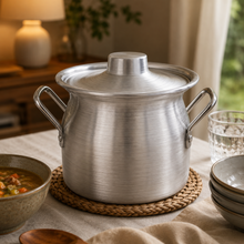 Large Yemeni Soup Berm Pot with Lid and Side Handles