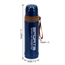 41 oz Stainless Steel Vacuum Insulated Sports Thermos Bottle with Carry Strap - Blue