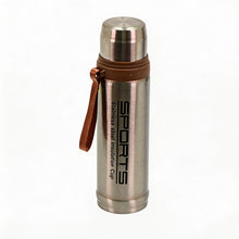 40 oz Stainless Steel Vacuum Insulated Sports Thermos Bottle with Carry Strap - Silver