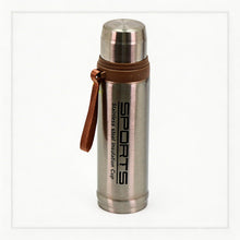 40 oz Stainless Steel Vacuum Insulated Sports Thermos Bottle with Carry Strap - Silver