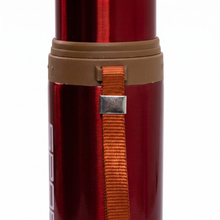 42 oz Stainless Steel Vacuum Insulated Sports Thermos Bottle with Carry Strap - Red