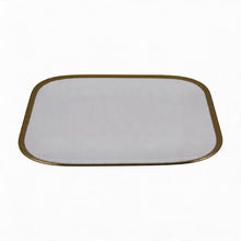 Set of 6 - Elegant White Gold Dinnerware - Glass Dish 10.04" x 0.71"
