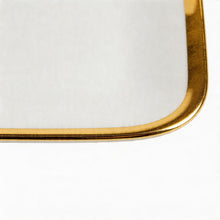 Set of 6 - Elegant White Gold Dinnerware- Glass Dish 8.27" x 0.71"