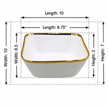 Set of 6 - Elegant White Gold Dinnerware - Glass Bowl 8.82" x 3.07"