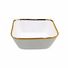 Set of 6 - Elegant White Gold Dinnerware - Glass Bowl 8.82" x 3.07"