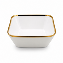 Set of 6 - Elegant White Gold Dinnerware - Glass Bowl 7.01" x 2.56"