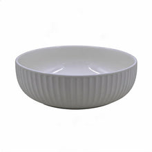 Set of 6 - Minimalist White Ceramic Ribbed Serving Bowl - 5.51" x 1.77"