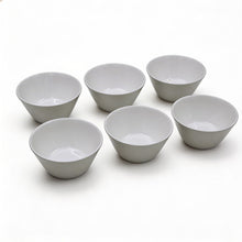 Set of 6 - Minimalist White Ceramic Shallow Serving Bowl - 5.31" x 2.36"