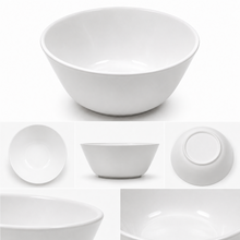 Set of 6 - Minimalist White Ceramic Shallow Serving Bowl - 5.31" x 2.36"