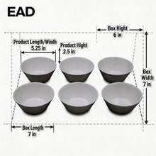 Set of 6 - Minimalist White Ceramic Shallow Serving Bowl - 5.31" x 2.36"