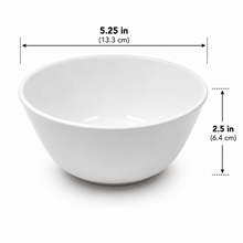 Set of 6 - Minimalist White Ceramic Shallow Serving Bowl - 5.31" x 2.36"