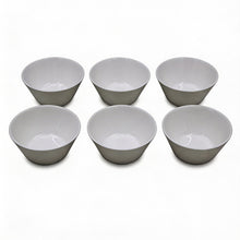 Set of 6 - Minimalist White Ceramic Shallow Serving Bowl - 5.31" x 2.36"