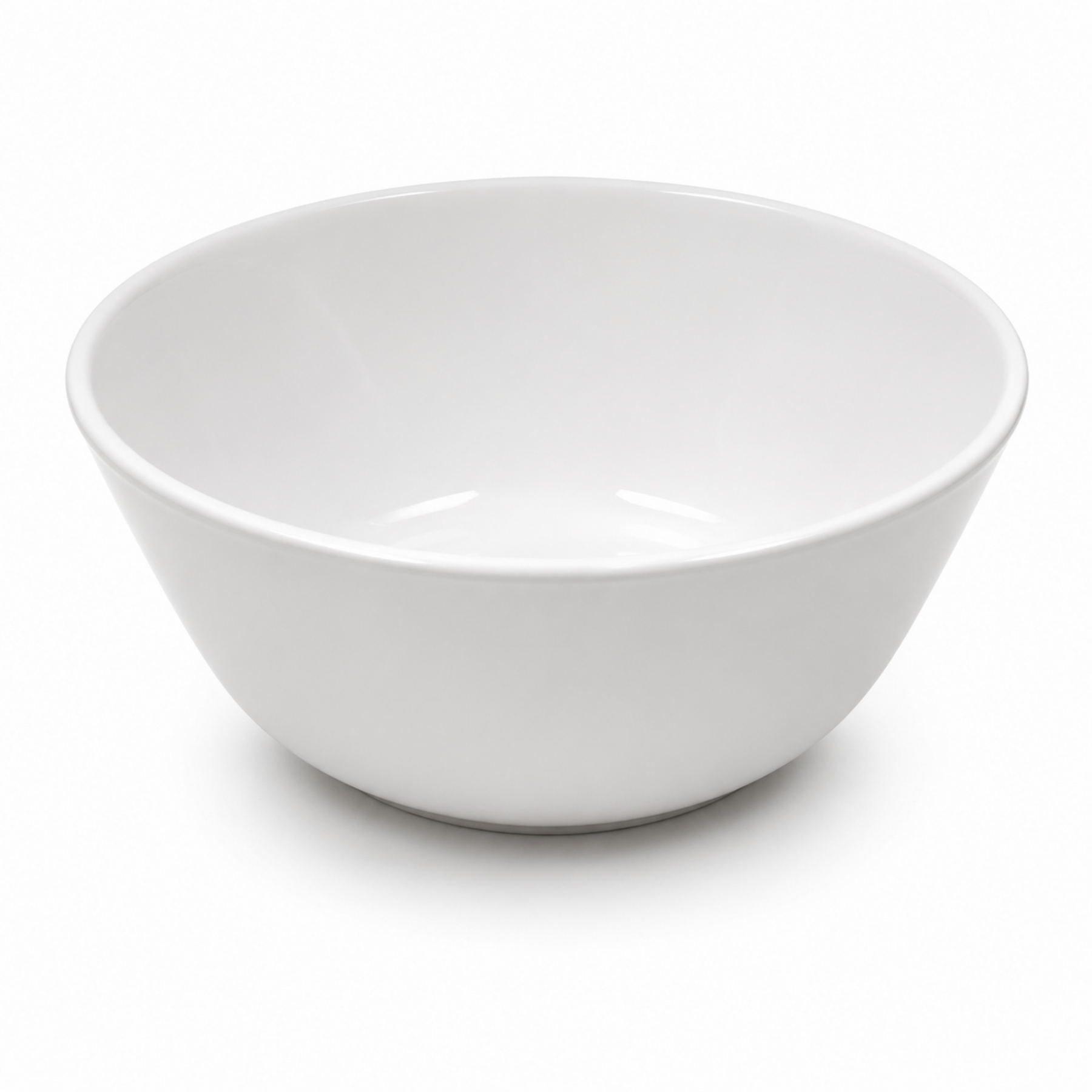 Set of 6 - Minimalist White Ceramic Shallow Serving Bowl - 5.31" x 2.36"