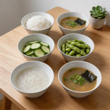 Set of 6 - Minimalist White Ceramic Deep Serving Bowl - 6.3" x 2.76"