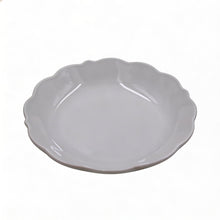 Set of 6 - Minimalist White Scalloped Ceramic Plate - 8.46" x 1.38"