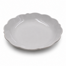 Set of 6 - Minimalist White Scalloped Ceramic Plate - 8.46" x 1.38"