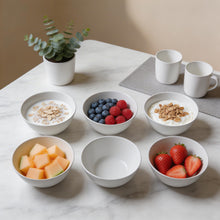 Set of 6 - Minimalist White Ceramic Serving Bowl - 5.31" x 2.44"