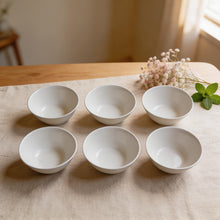 Set of 6 - Minimalist White Ceramic Serving Bowl - 5.31" x 2.44"