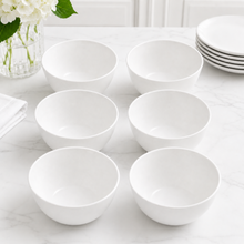Set of 6 - Minimalist White Ceramic Serving Bowl - 5.31" x 2.44"