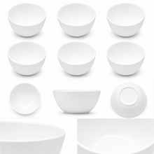 Set of 6 - Minimalist White Ceramic Serving Bowl - 5.31" x 2.44"