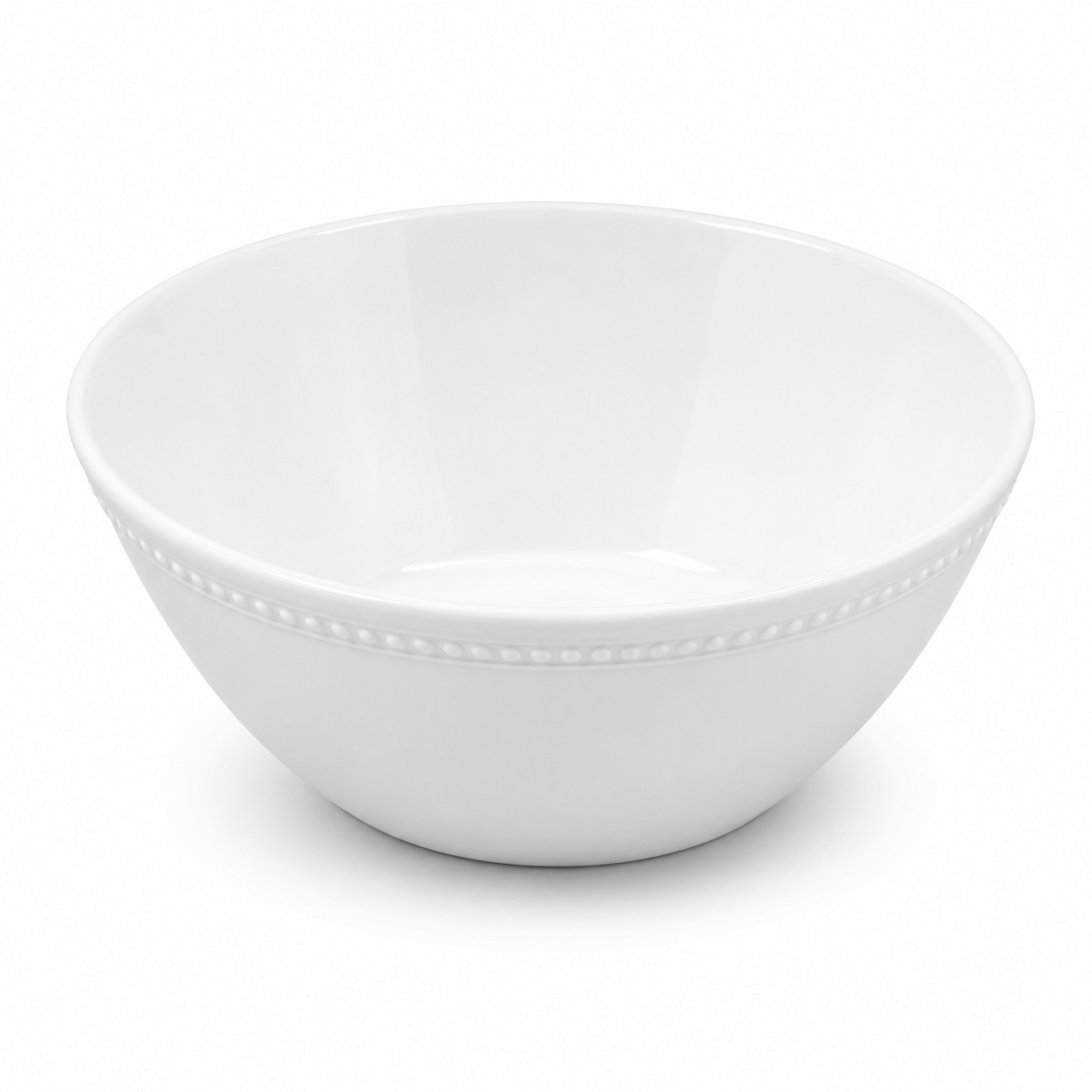 Set of 6 - Simplistic White Ceramic Deep Serving Bowl - 6.89" x 2.76"