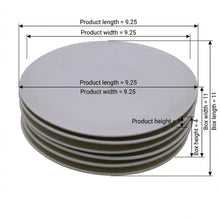 Set of 6 - Minimalist White Ceramic Oval Serving Plate - 9.06" x 0.79"