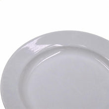 Set of 6 - Minimalist White Ceramic Round Plate - 7.01" x 0.79"