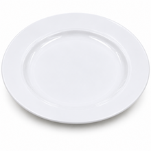 Set of 6 - Minimalist White Ceramic Oval Plate - 8.86" x 0.79"