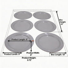 Set of 6 - Minimalist White Ceramic Oval Plate - 8.86" x 0.79"