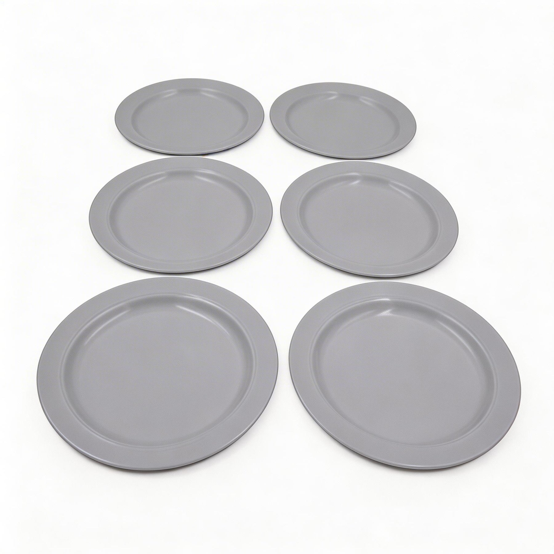 Set of 6 - Minimalist White Ceramic Oval Plate - 8.86" x 0.79"