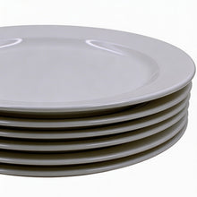 Set of 6 - Simplistic White Ceramic Oval Plate - 10.43" x 1.18"