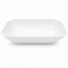 Set of 6 - Minimalist White Ceramic Square Plates - 7.8" x 1.57"